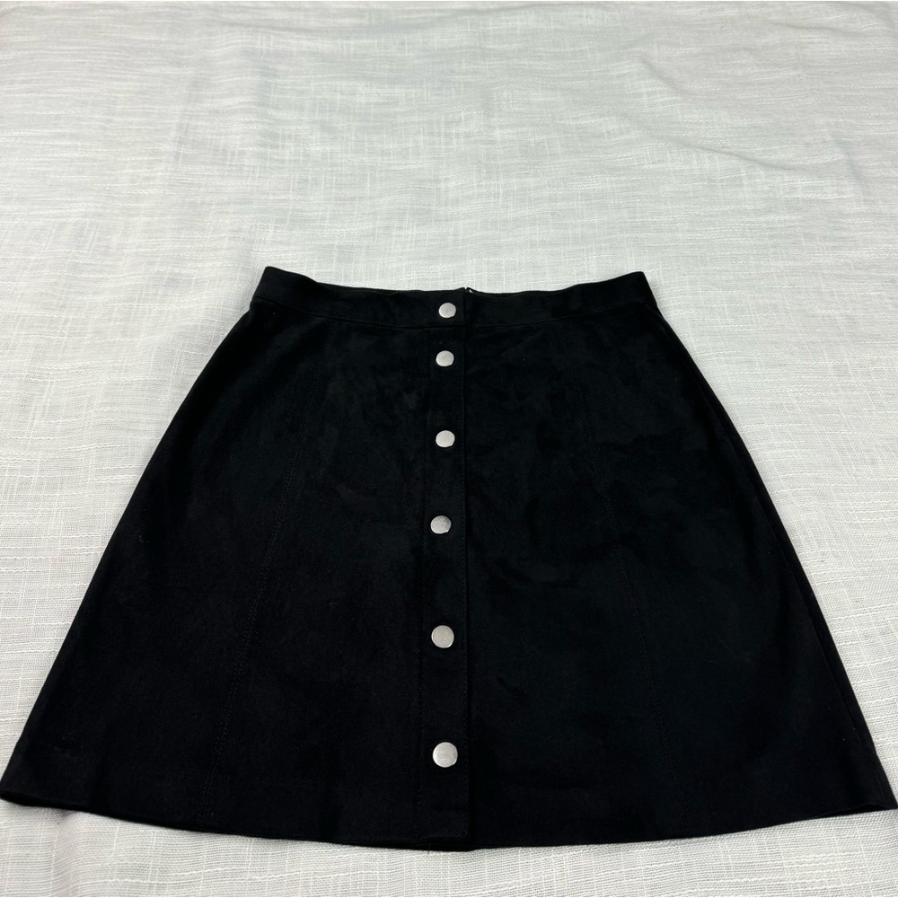 Faux Suede A-Line Miniskirt
